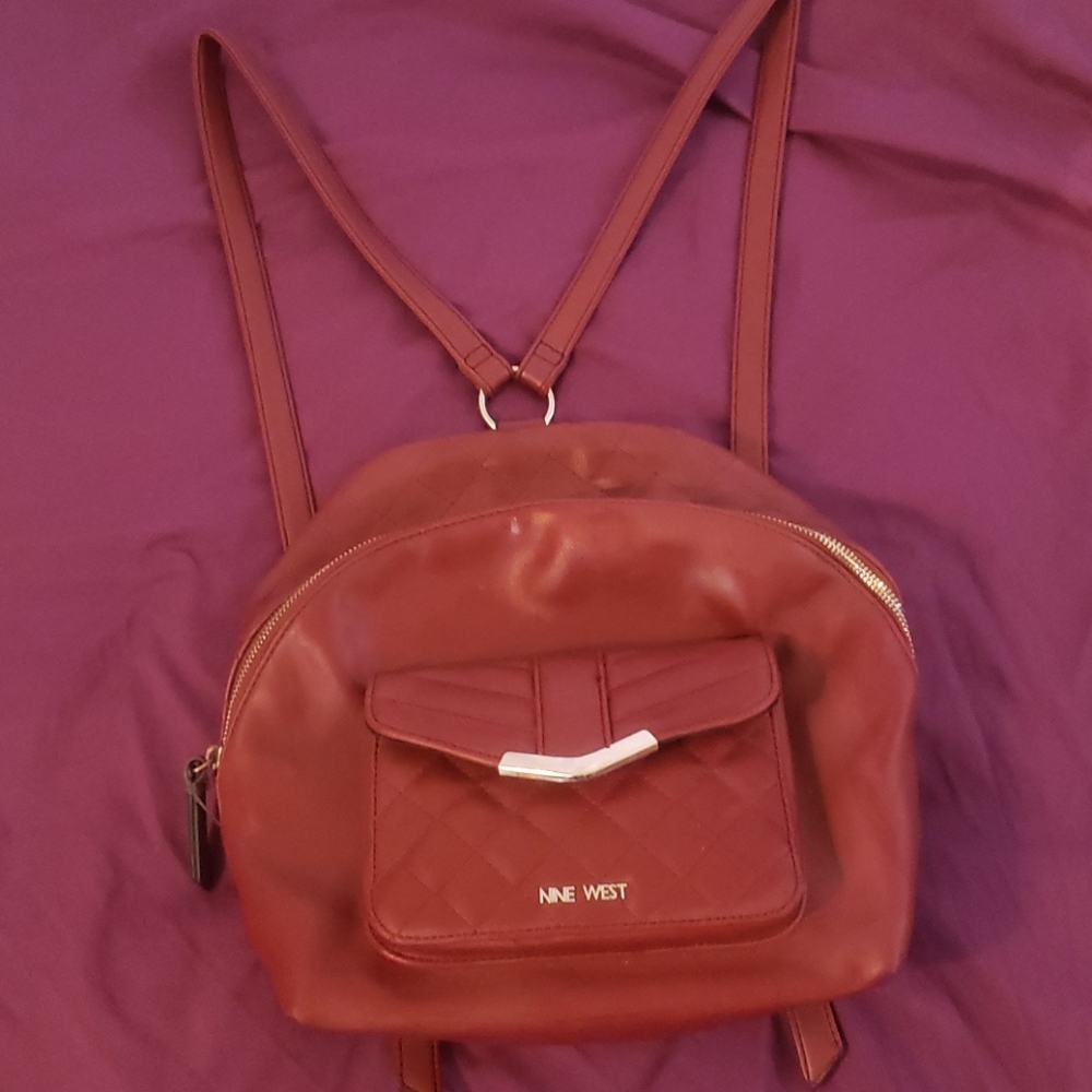 Nine west crochet vegan leather backpack